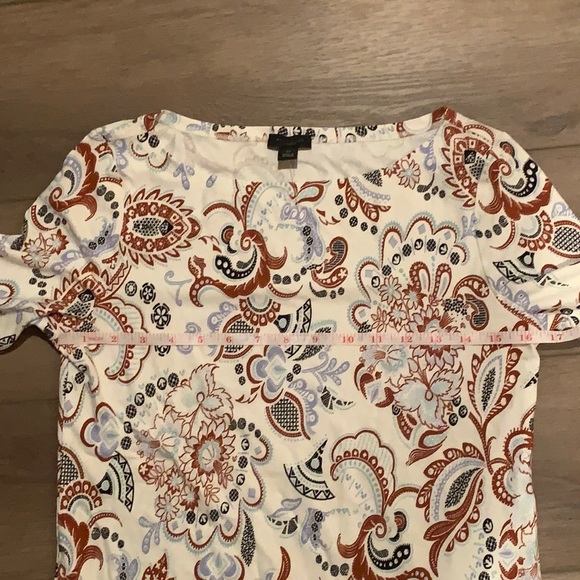 NWOT Ann Taylor Factory Paisley 3/4 Sleeve Size XS Top - Picture 10 of 15